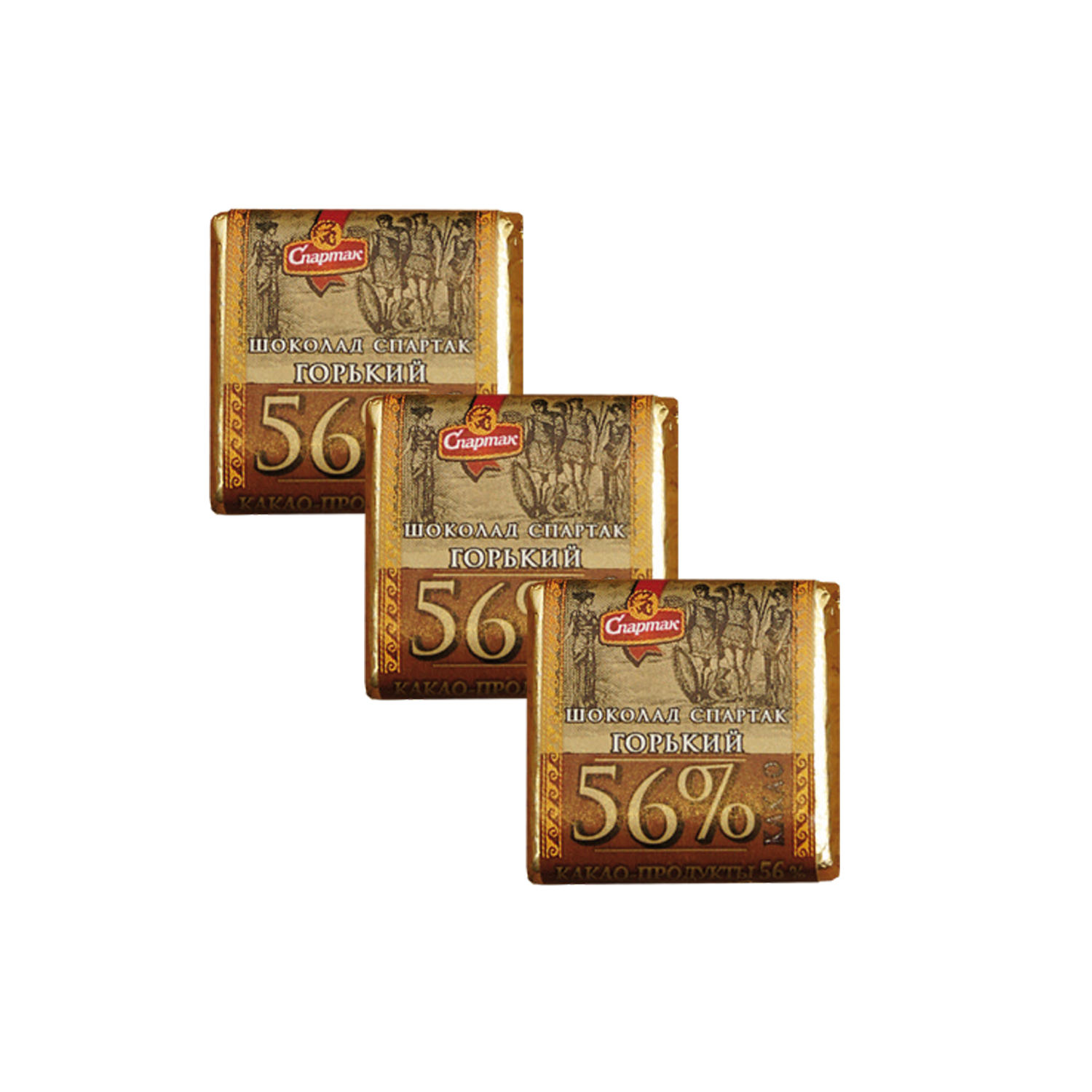 斯巴达克黑巧克力 56%, 5 克