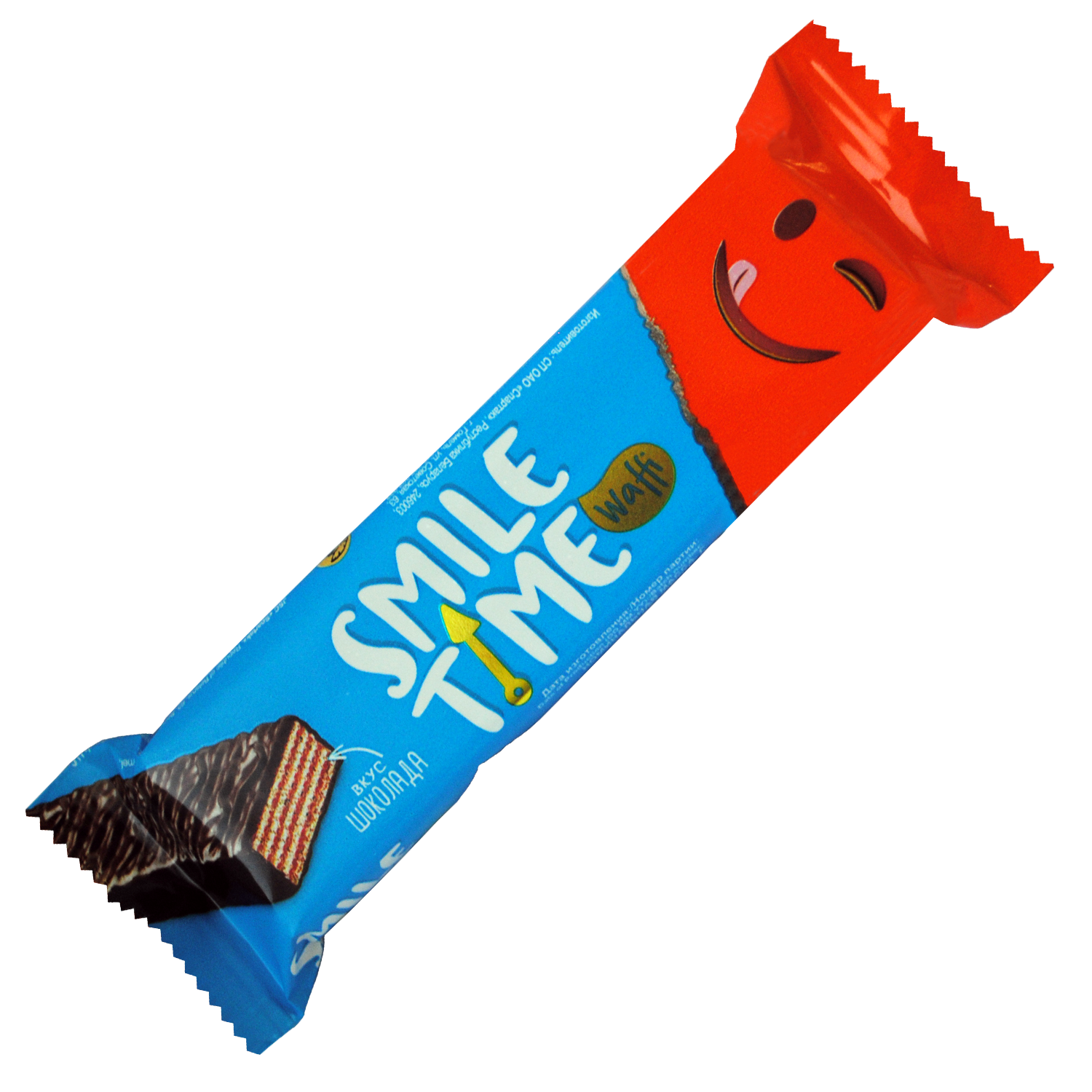 Вафельны батончык «Smile Time» са смакам шакалада