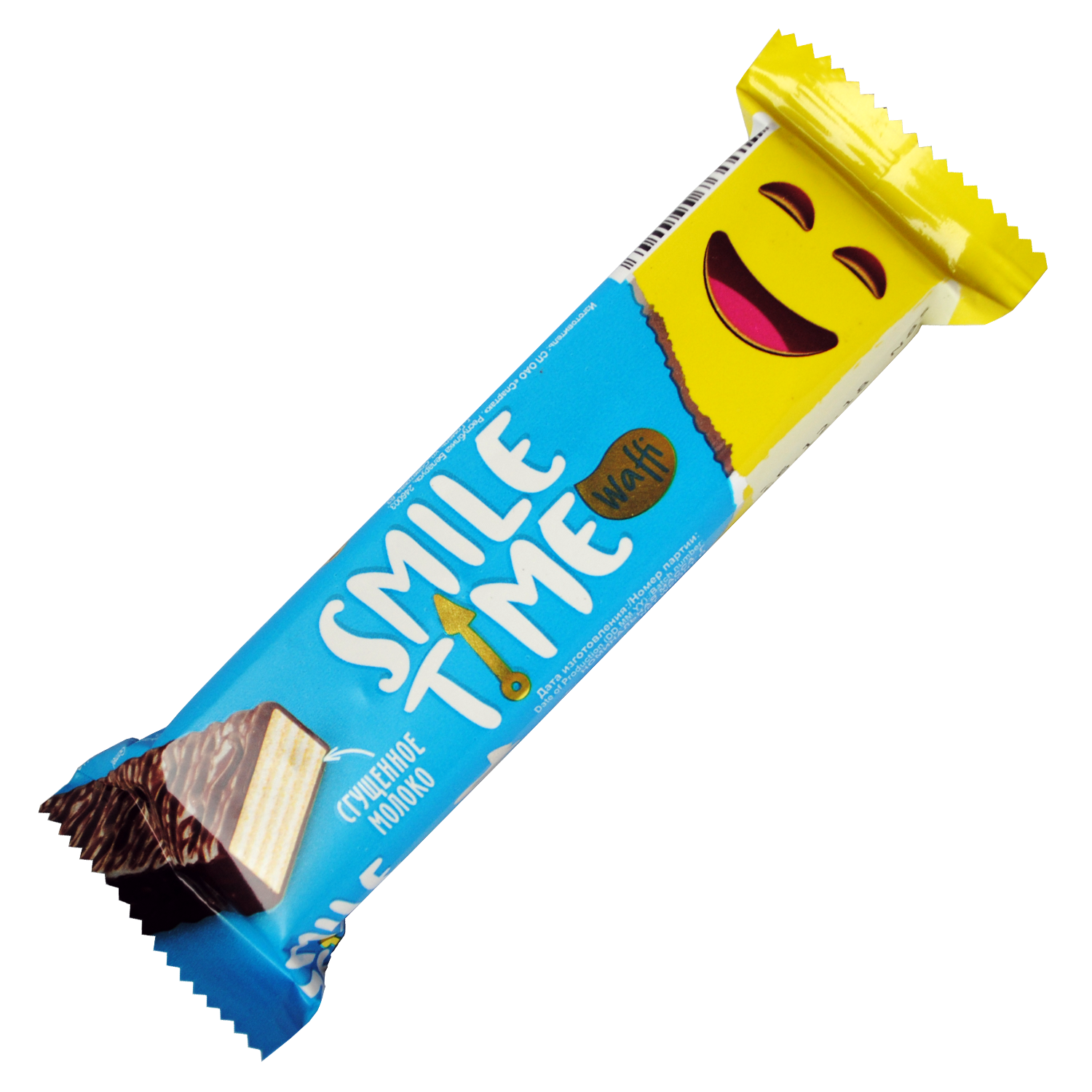Вафельны батончык «Smile Time» згушчанае малако