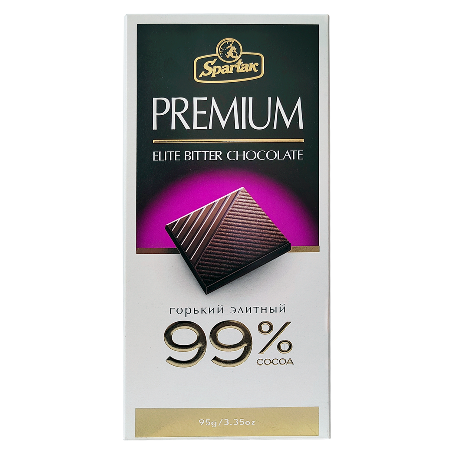 Chocolate bar «Spartak» bitter-elite 99%                                                                                                                                                       