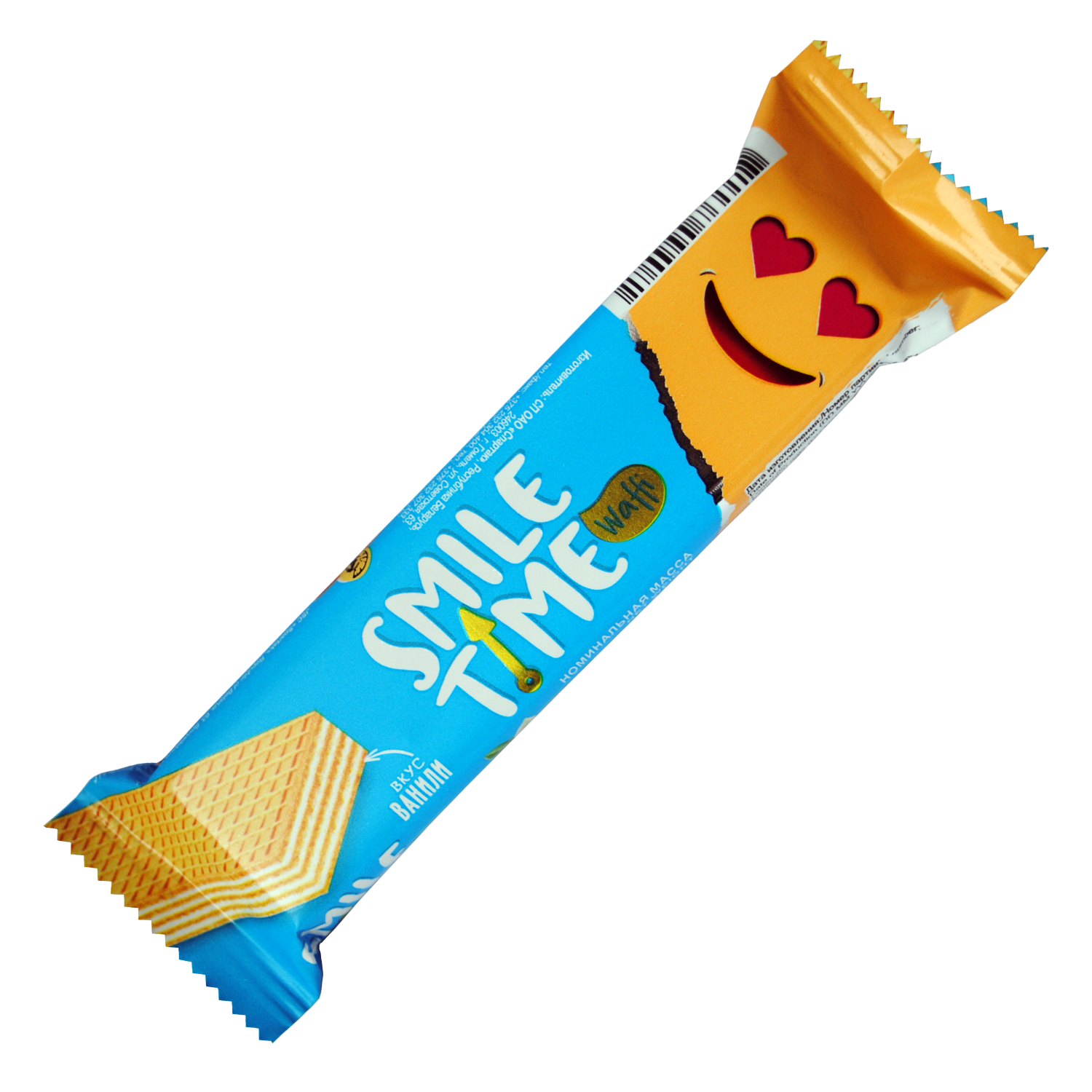 Вафельны батончык «Smile Time» са смакам ванілі