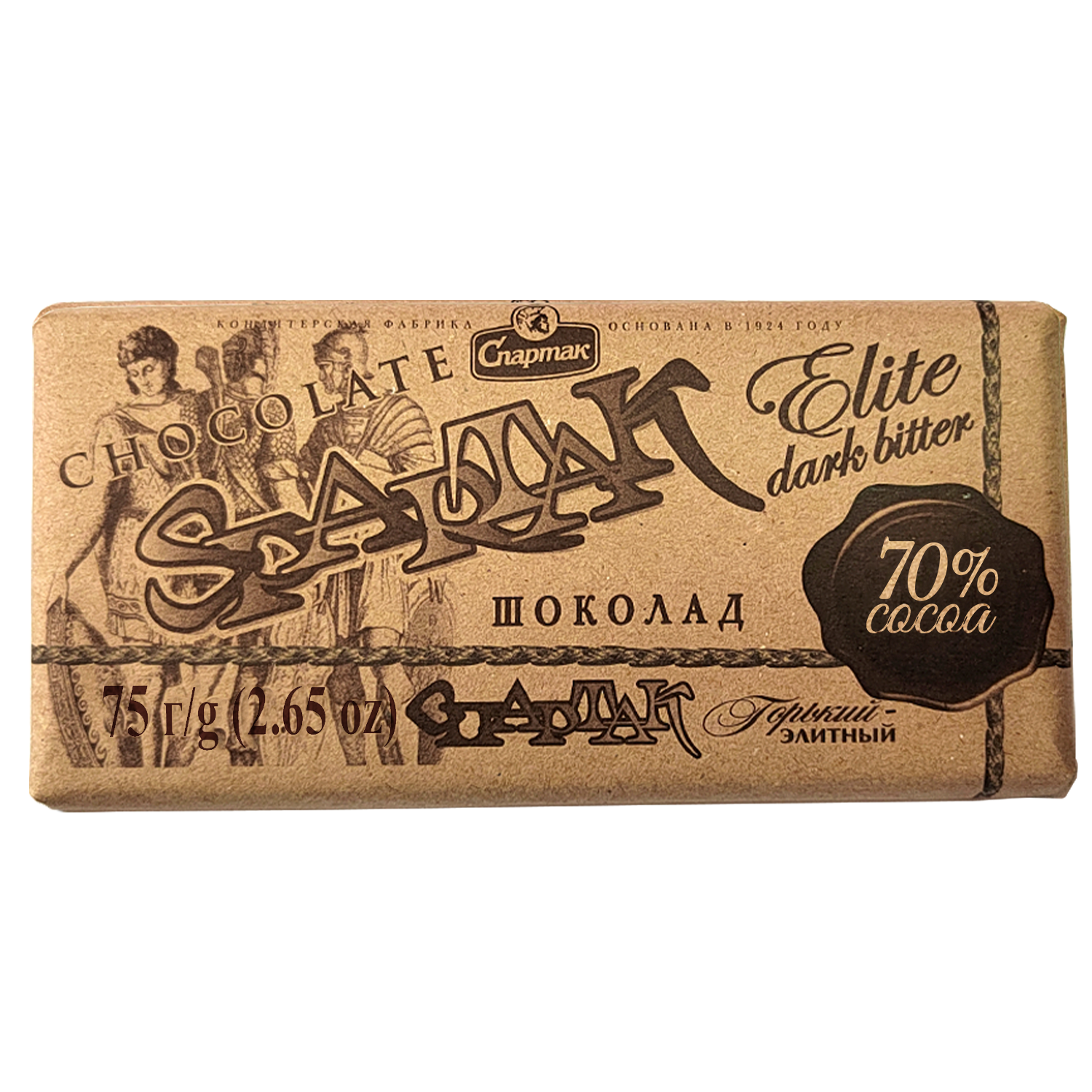Spartak elit dark bitter 70%, 75 g