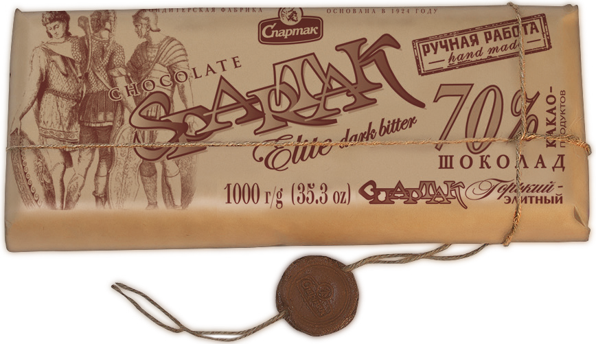 Шоколад «Спартак» горький элитный 70%, 1000 г