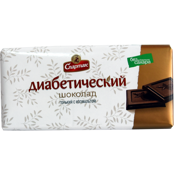 Шакалад дыябетычны «Спартак» горький с горкі з ізамальтам