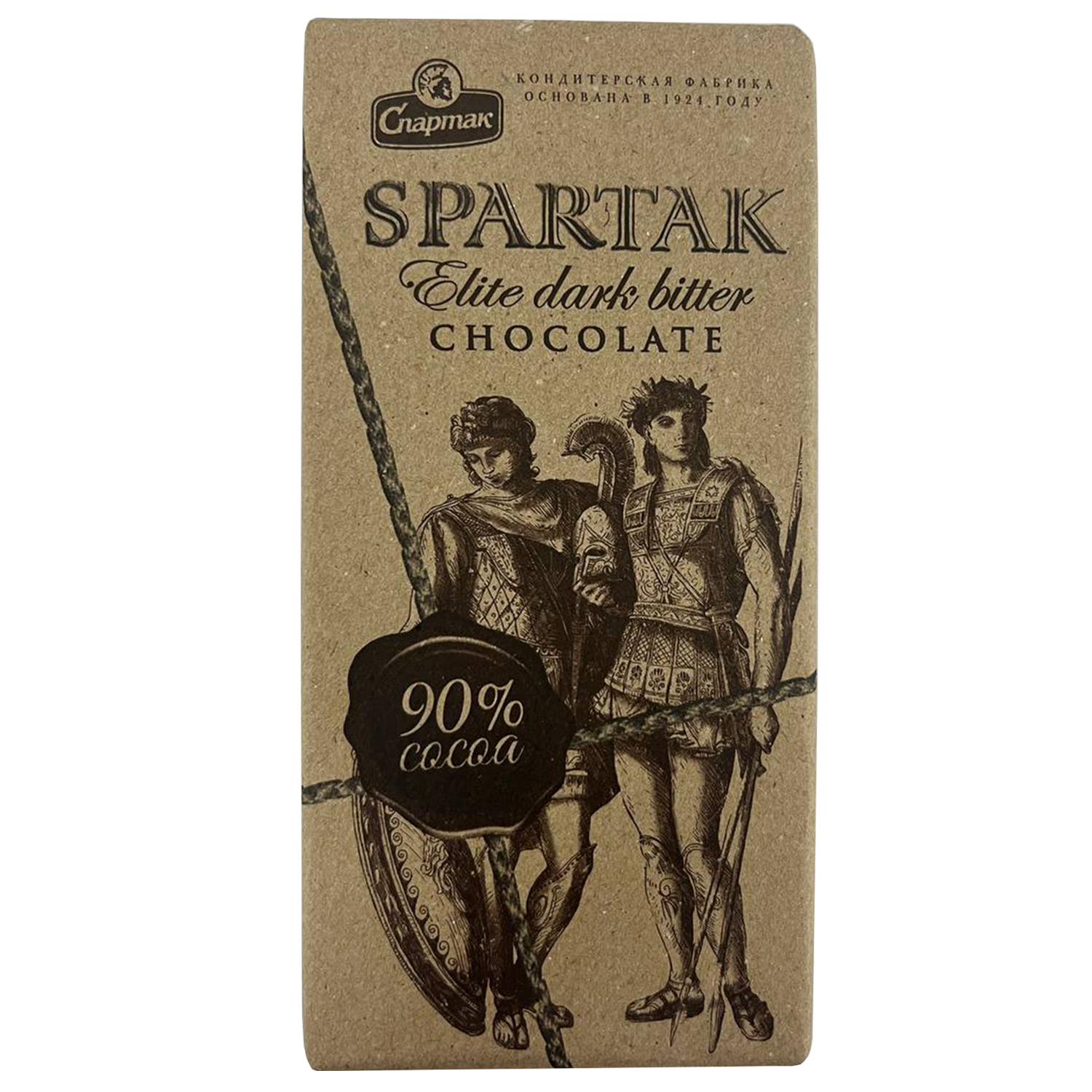 斯巴达克黑巧克力 (牛皮纸) 90%,85 克