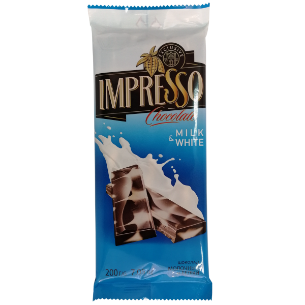 Шакалад «Impresso» малочны і белы