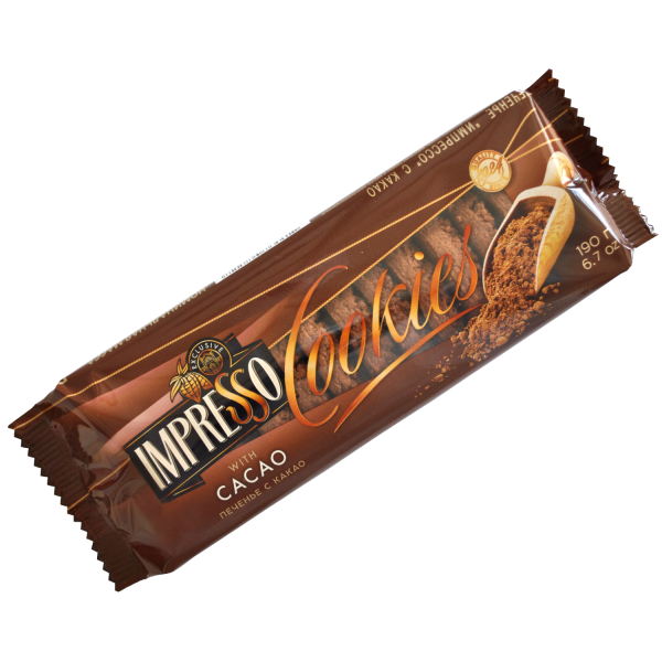 Biscuits "Impresso" with cocoa, 190 g
