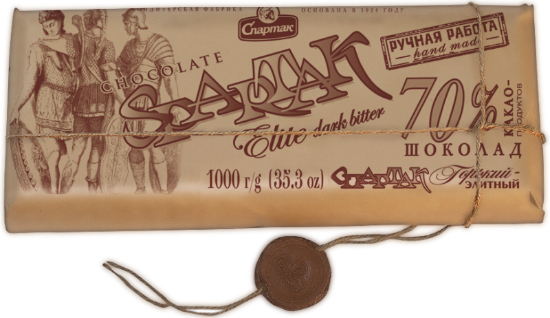 Шоколад «Спартак» горький элитный 70%, 1000 г