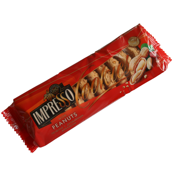 Biscuits "Impresso" with crushed peanuts, 190 g