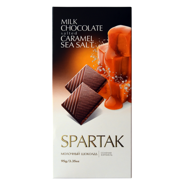 Шоколад «Спартак» молочный с соленой карамелью