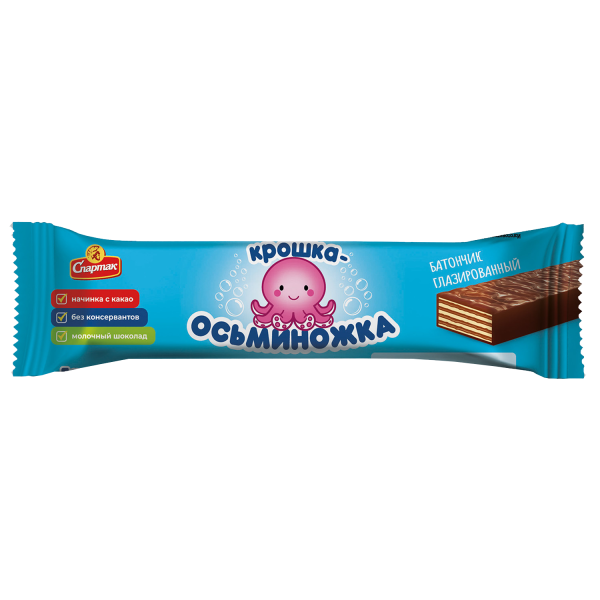 Батончик глазированный «Крошка-осьминожка» с начинкой