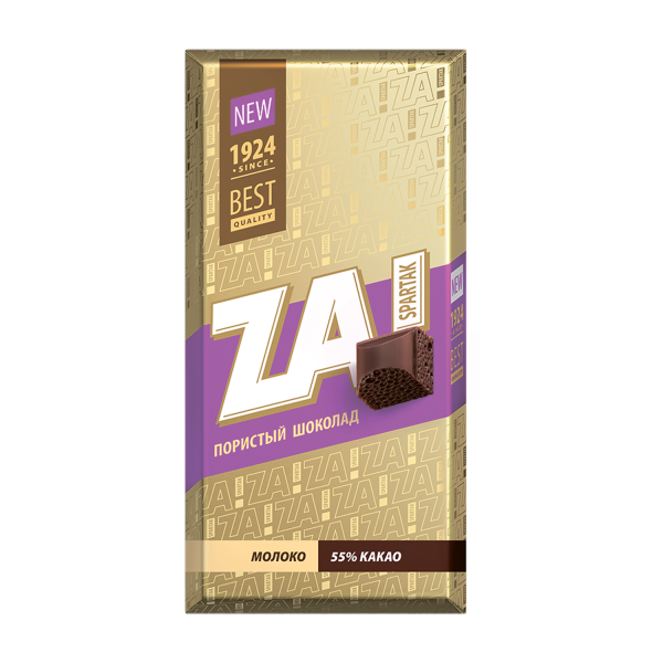Aerated 55% milk chocolate bar «Za Spartak»!