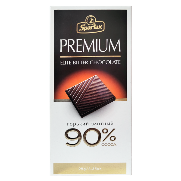 Chocolate bar «Spartak» bitter-elite 90%                                                                                                                               