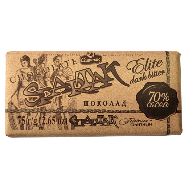 Spartak elit dark bitter 70%, 75 g