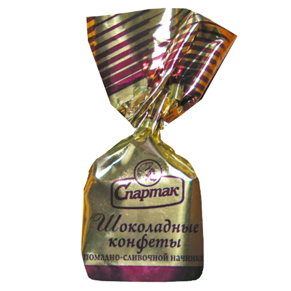 Chocolate candied with cream fondant filling