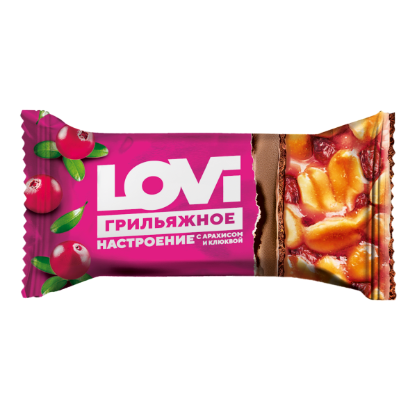 Конфеты глазированные  «Лови! Грильяжное настроение» с арахисом и клюквой