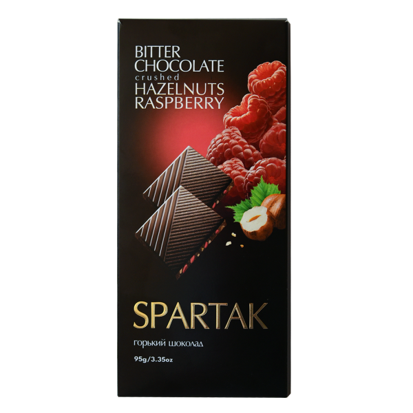 Шоколад «Спартак» горький с малиной и дробленым фундуком