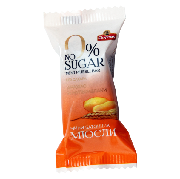 Міні батончык-мюслі «Без цукру» арахіс і мульцізлакі